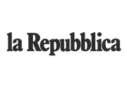 Logo della repubblica su sfondo nero.